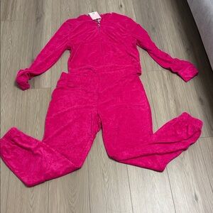 New with tag Juicy Couture terry tracksuit set size large
